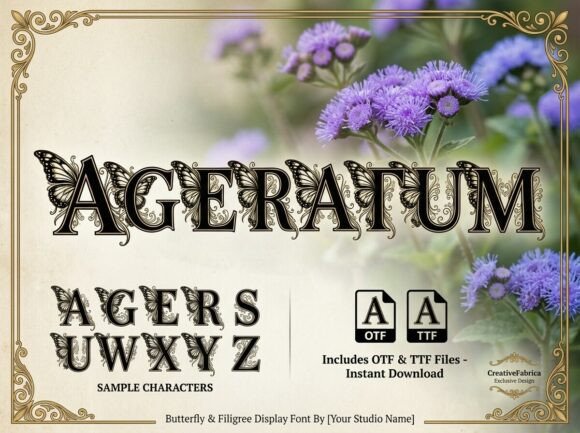 Ageratum: The Elegant Display Font for Nature-Inspired Branding