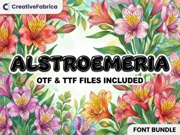 Alstroemeria: A Vibrant Bubble Display Font for Creative Projects
