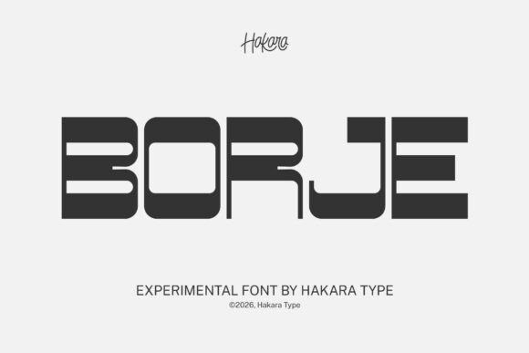 Borje: A Futuristic Display Font for Bold Branding Projects