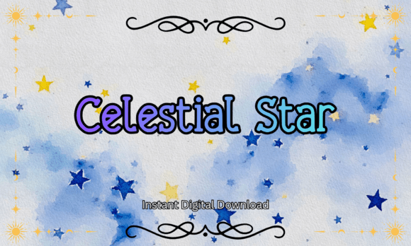 Celestial Star: A Dreamy Display Font for Brand Identity
