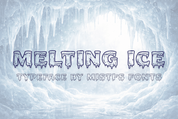 Melting Ice: A Premium Display Typeface for Winter Branding