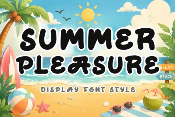 Summer Pleasure: A Fun Display Font for Vibrant Web Design