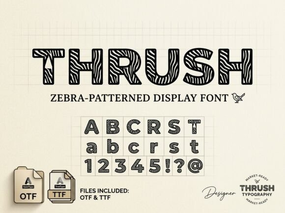 Thrush Free Download: The Wild Display Font for Bold Designs