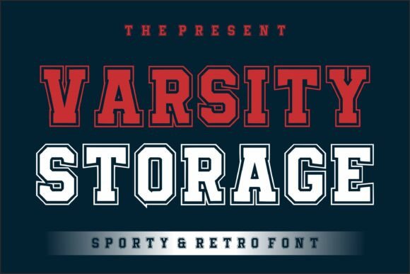 Varsity Storage: A Bold Display Font for Retro Branding